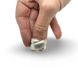Everyday crossover wrap ring in silver