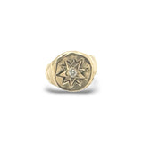 Double Cosmic 14k Gold Star Ring