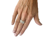 Casual Crossover Ring in Silver