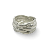 Casual Crossover Ring in Silver