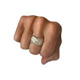 Casual Crossover Ring in Silver