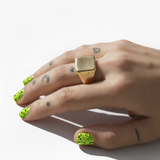 14k Gold Everyday Square Signet Ring