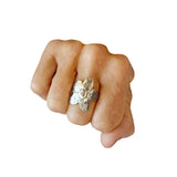 Large Flower Ring in Silver