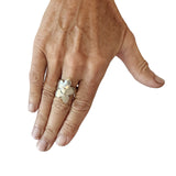 Large Flower Ring in Silver