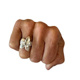 Medium Flower Ring in Silver