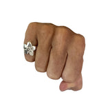 Pinky Single Flower Ring In Silver