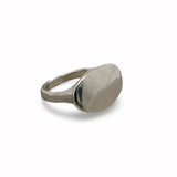 Pinky Oval Signet Ring in Silver