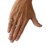 Pinky Single Dot Chunky Ring in Silver