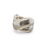 Everyday crossover wrap ring in silver