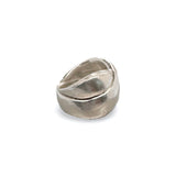 Everyday crossover wrap ring in silver