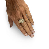 Everyday Silver Oval Signet with Sapphires