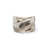 Everyday crossover wrap ring in silver