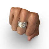 Interlocking Silver Chunky Ring
