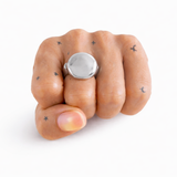 Everyday Round Silver Signet Ring