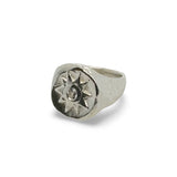 Double Cosmic Silver Star Ring