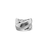 Everyday crossover wrap ring in silver