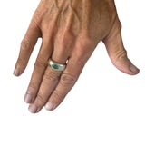 One of a kind Sapphire and Sterling Handcrafted Ring - 2