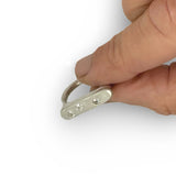 Silver Bar Ring with Sapphires