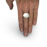 Everyday Wide Oval Silver Signet Ring
